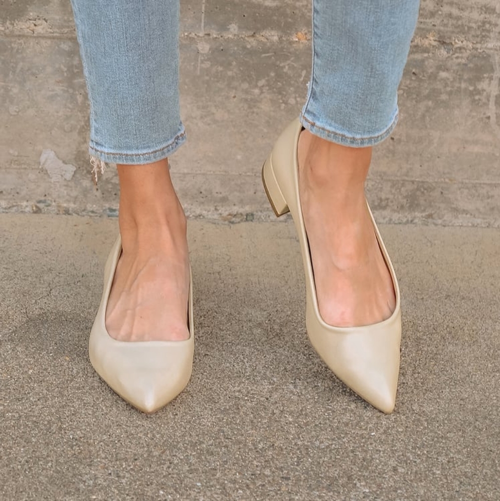 Alessia Bone Block Heel